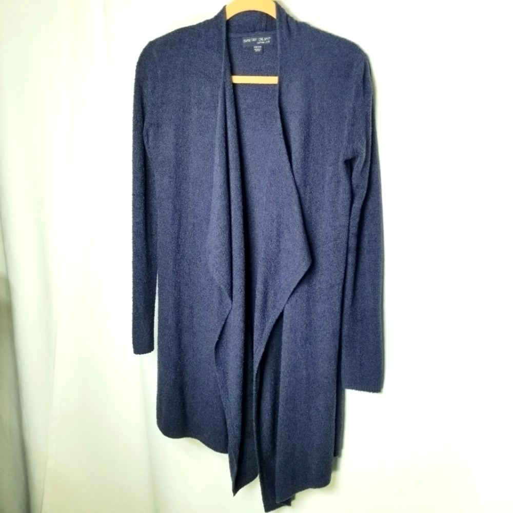 Barefoot Dreams Bamboo Chic Lite‎ Knit Cardigan Gray Soft Cozy Loungewear XXS XS
